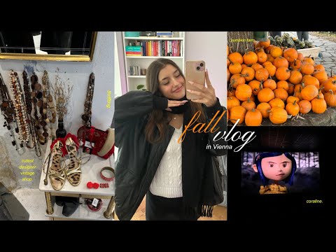 fall vlog 🍁 ˖*°࿐studying in cafés, pumpkin patch & coraline in cinemas