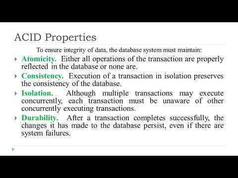 What is transaction and ACID properties