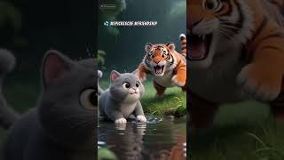 Kitten & Tiger Cub’s Epic Friendship! #shorts
