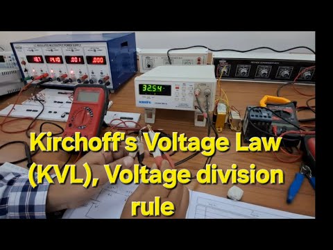 Kirchoff's Voltage Law (KVL) experiment on breadboard.