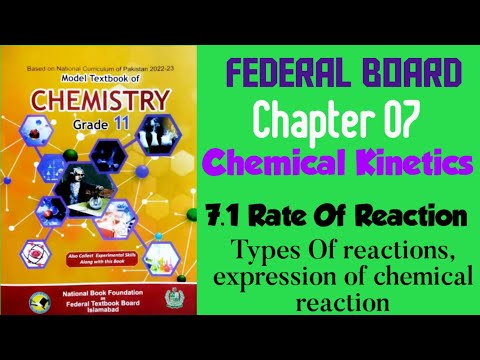 7.1 Rate Of Reaction | Chapter 07| Class 11| FBISE & AJK Board | New syllabus 2024
