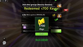 ALL NEW SECRET UPDATED KEY CODES (VALENTINES UPDATE!) | RIVALS (Roblox Rivals)
