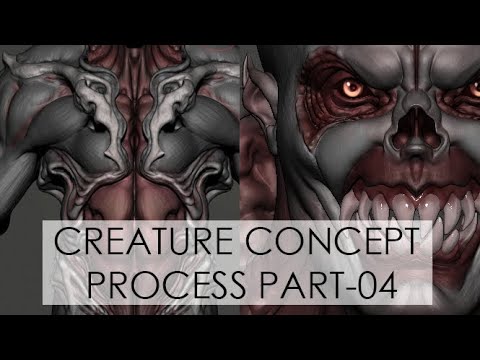 Creature concept Process Part04 (Improving overall Design and Color)