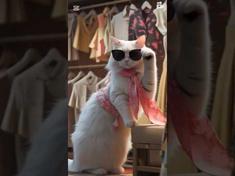 🕶️ "Too cool for the catwalk! 😎✨ #FashionistaCat #StylishKitty #CatwalkVibes" 🐱💃 #hiphop #rap