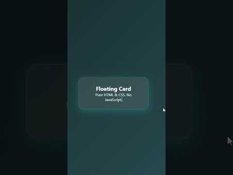 This Floating Card Effect Is All CSS! 😳✨