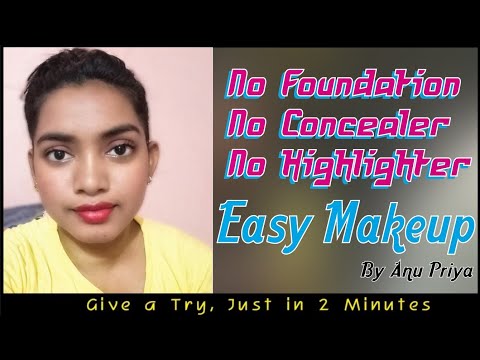 #2minmakeup #anupriya          Instant Makeup for Beautiful Look || with only 3 things ||