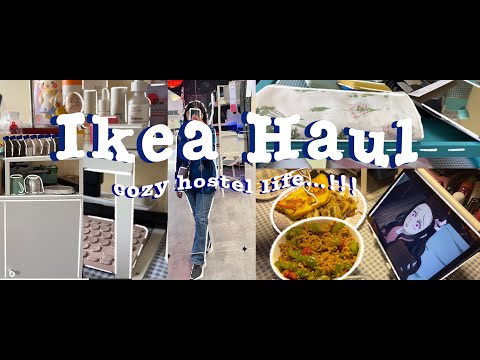 IKEA HAUL 2024 for my hostel room | Kitchenware 🍹🥣 + Dinner prep 🍜 | Purchases for cozy room setup|