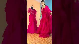 Organza RuffleSaree #readytowear #dreamyboutique #boutique #rufflesaree #organzasaree #saree