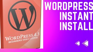 HOW TO wordpress instant install#youtube