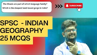 Indian Geography MCQs for SPSC Exam | Nepali Content | Complete Practice Set