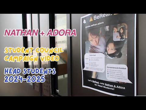 Winning Student Council Head Student Campaign Video 2024 | Adora & Nathan 2024