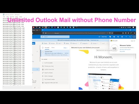 How to create Unlimited outlook Mail without phone number || Unlimited Outlook Mail || Moneem Sarkar