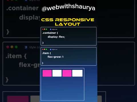 Responsive layout html css| WebWithShaurya