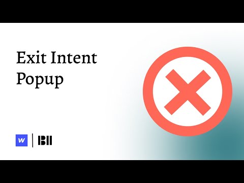 Exit Intent Popup For Webflow - With Javascript