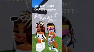 life together code #robloxshorts #lifetogether #roblox