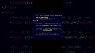 "🚀 Day3: Elevate your site with HTML audio/video! Add files from YouTube. 🎶💻 #WebDev #Tech"