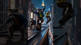 Raccoon Skate Squad Takes Over NYC Rooftops  | Epic Urban Stunts