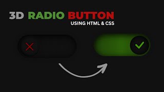 How To Make 3D Radio Button Using Html & Css | Coder_mvn