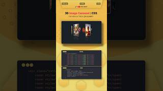 3D Carousel in 60 Secs? 🤯 (Pure HTML/CSS) #css #html #cssanimation