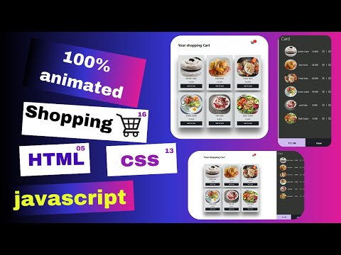 animated add-to-cart shopping using HTML, CSS, and JavaScript!