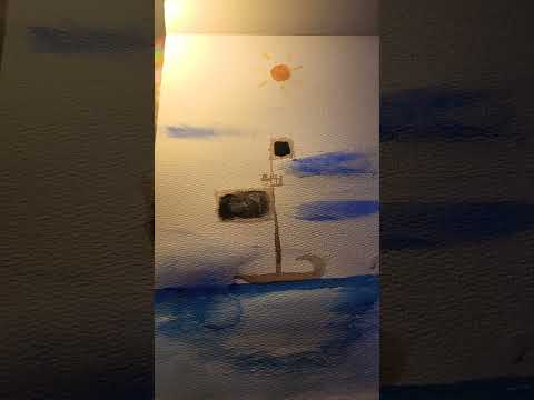 I Painted a boat #watercolor #fun #happy