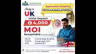 📢 Application Deadline: 2nd December 2024 | Study in UK #uk #ukeducation #education