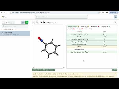 Running Rowan's ADME-Tox Prediction Workflow