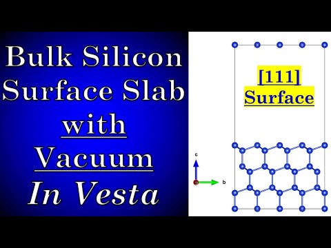 VESTA Software - Bulk Silicon Surface Slab Add Vacuum