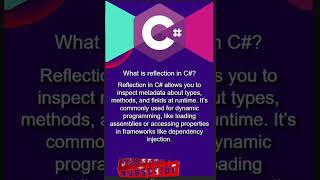 What is reflection in C#? #reflection #tech #job #interview #csharp #crypto #trending #shorts #edit