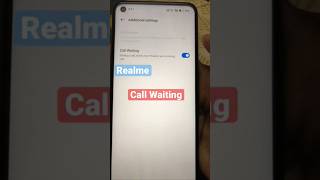 Turn on call waiting realme mobile