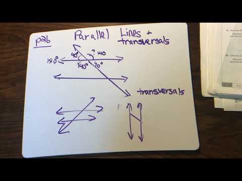 Angle Video 4: Parallel lines and transversals