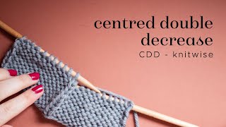 Knitting tutorial: CDD / centred double decrease