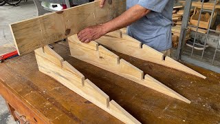 Woodworking DIY - Creative Wooden Shelf Design Based on Unique Ladder Shape