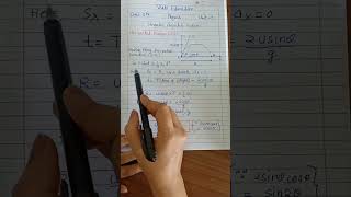 Projectile motion | Horizontal Range #class11 #cbse #physics #projectilemotion #shorts