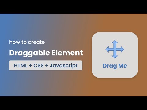 How to create draggable element | HTML , CSS & Javascript tutorial