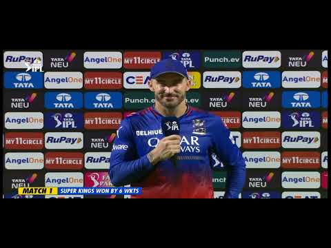Faf Post Match Interview | CSK VS RCB - Match 1 | IPL 2024 #ipl #rcbvscsk