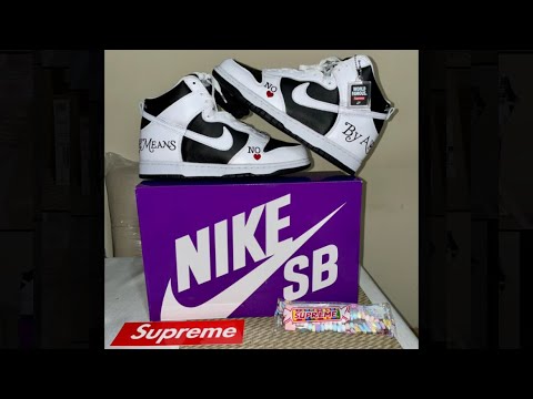 A quick look and unboxing of the Supreme x Nike SB Dunk High By Any Means " Stormtrooper " #nikedunk