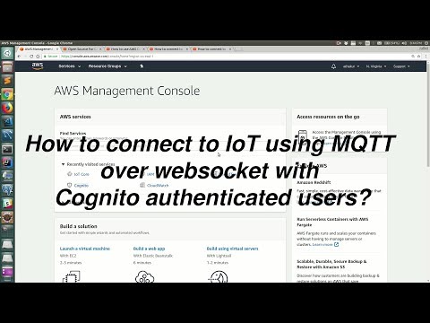 How to connect to IoT using MQTT  over websocket with  Cognito authenticated users?