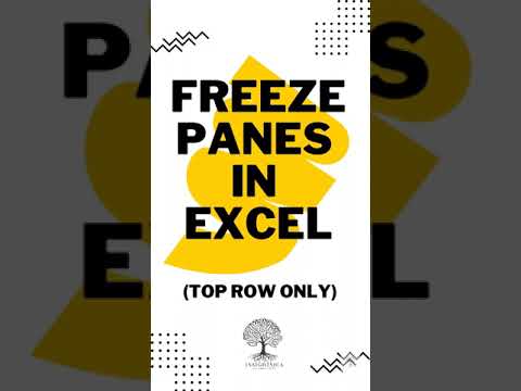 How to  Freeze Top Row in Excel in 5 SECONDS! #shorts #excel