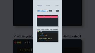 📏 Master CSS Flexbox: How to Use flex-grow for Responsive Layouts | MZCode01 #css #coding #shorts