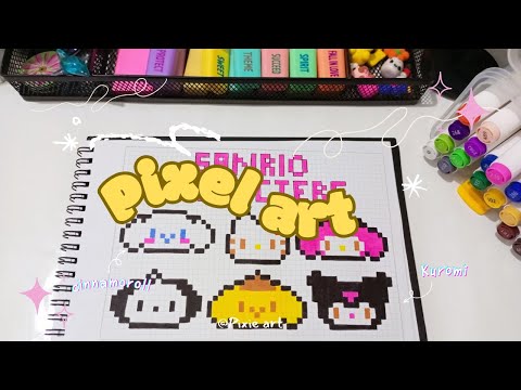 Sanrio characters cute pixel art✨, How to draw cute pixel art