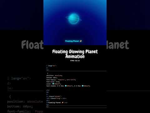 Floating Glowing Planet Animation|HTML CSS Project|Web Design|@cs_unlocked #shorts #coding #viral