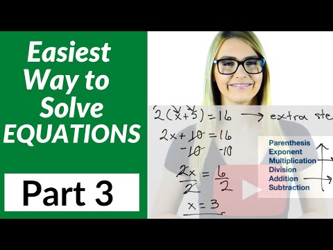 Solving Equations for Beginners- Part 3 - Solving Equations with variables on both sides