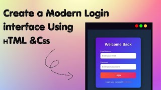 Dive Into the Code: HTML & CSS Modern Login Design | 2024