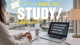 2-HR STUDY WITH ME ✍️ [Pomodoro 25/5] Writing Apple Pencil, Study Sounds ONLY Break | Calm Piano