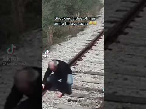 MAN GOT HITTED BY A TRAIN 😂