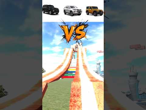 Scorpio Vs Fortuner Vs Thar Vs Indian Bikes Driving 3D Biggest Ramp| Thar Award #shorts #ytshorts