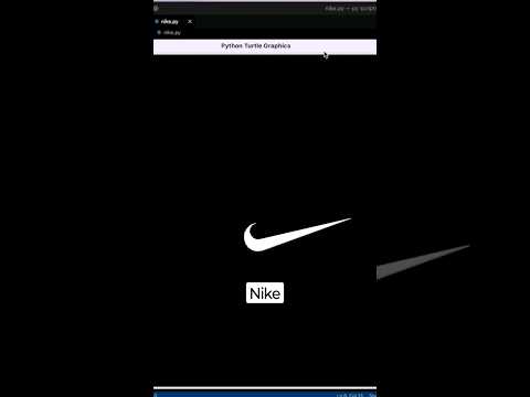 Python Programming: How to draw Nike logo in Python? #python #coding #programming #youtubeshorts