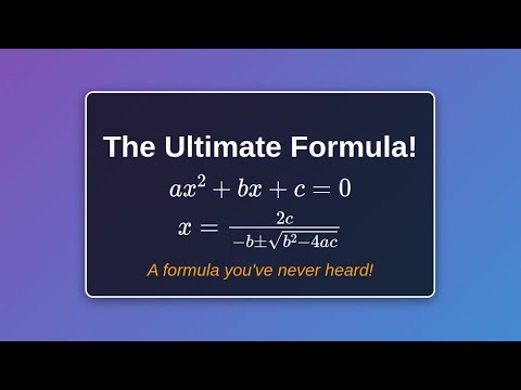 Derive a New Quadratic Formula Easily | Step-by-Step Math Tutorial