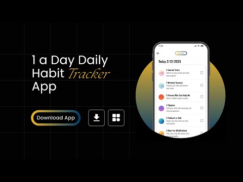 1 a Day Daily Habit Tracker App
